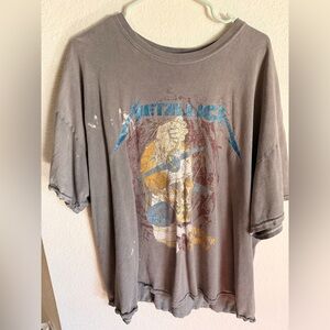 Gray Graphic T-Shirt - Metallica